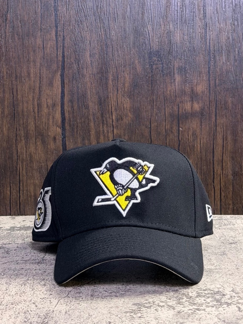 NWT New Era Pittsburgh Penguins 9FORTY A-Frame 25 Side Patch Snapback Hat OSFA